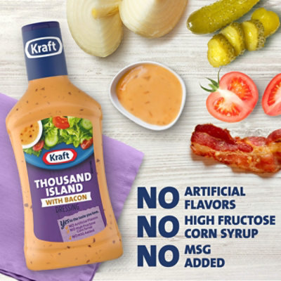 Kraft Thousand Island Salad Dressing with Bacon Bottle - 16 Fl. Oz. - Image 4