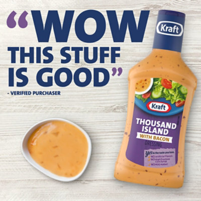 Kraft Thousand Island Salad Dressing with Bacon Bottle - 16 Fl. Oz. - Image 5