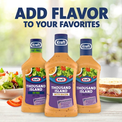 Kraft Thousand Island Salad Dressing with Bacon Bottle - 16 Fl. Oz. - Image 7