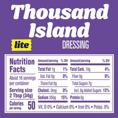 Kraft Thousand Island Lite Salad Dressing Bottle - 16 Fl. Oz. - Image 7