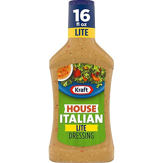 Kraft House Italian Lite Salad Dressing Bottle - 16 Fl. Oz.