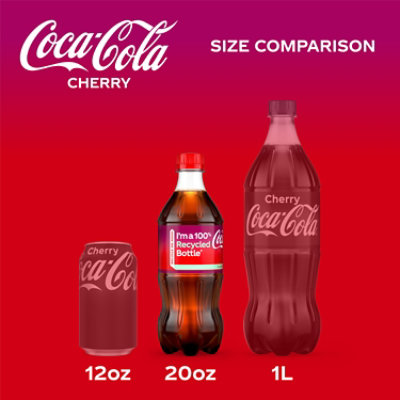 Coca-Cola Soda Pop Flavored Cherry - 20 Fl. Oz. - Image 2