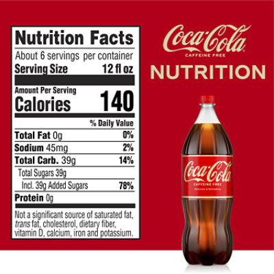 Coca-Cola Soda Pop Caffeine Free - 2 Liter - Image 4