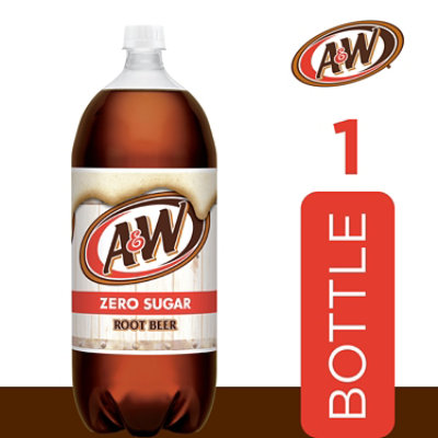 A&W Zero Sugar Root Beer Soda Bottle - 2 Liter - Image 3