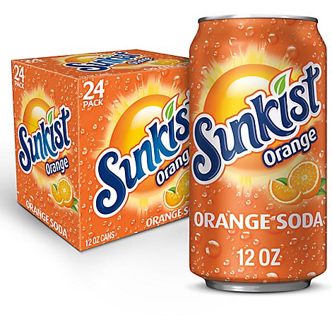 Sunkist Orange Soda In Can - 24-12 Fl. Oz.