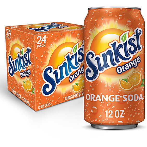 Sunkist Orange Soda In Can - 24-12 Fl. Oz.