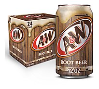 A&W Root Beer Soda In Can - 24-12 Fl. Oz.