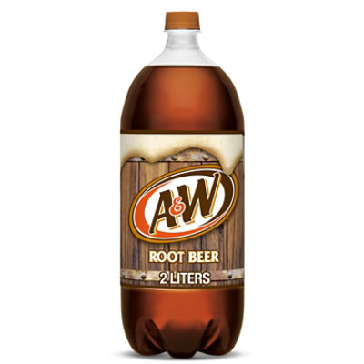 A&W Root Beer Soda Bottle - 2 Liter - Image 1