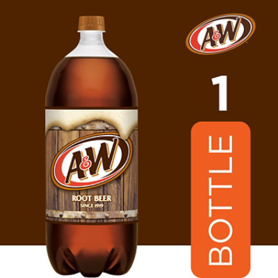 A&W Root Beer Soda Bottle - 2 Liter - Image 3