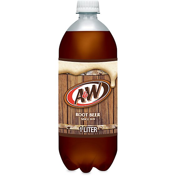 A&W Root Beer Soda Bottle - 1 Liter