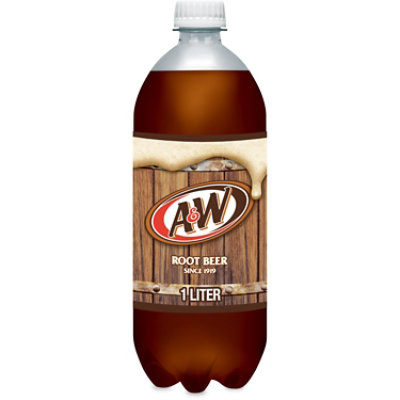 A&W Root Beer Soda Bottle - 1 Liter