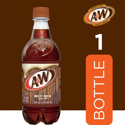 A&W Root Beer Soda Bottle - 20 Fl. Oz. - Image 3