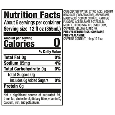 Sunkist Zero Sugar Orange Soda Bottle - 2 Liter - Image 4