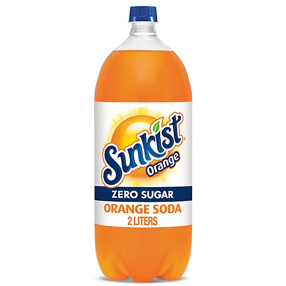 Sunkist Zero Sugar Orange Soda Bottle - 2 Liter