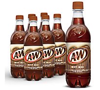 A&W Root Beer Soda Bottle - 6-0.5 Liter