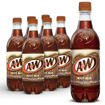 A&W Soda Root Beer - 6-0.5 Liter