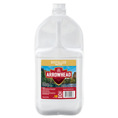 Arrowhead No Flavor Distilled Water Bottle - 1 Gallon - Image 1