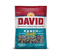 DAVID Seeds Ranch Flavored Salted And Roasted Jumbo Sunflower Seeds Keto Friendly Snack - 5.25 Oz