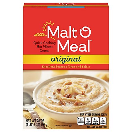 Malt-O-Meal Cereal Hot Wheat Quick Cooking Original - 28 Oz - Image 1