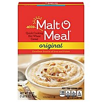 Malt-O-Meal Cereal Hot Wheat Quick Cooking Original - 28 Oz - Image 1