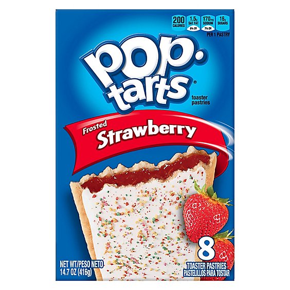 Pop-Tarts Breakfast Toaster Pastries Frosted Strawberry 8 Count - 14.7 Oz