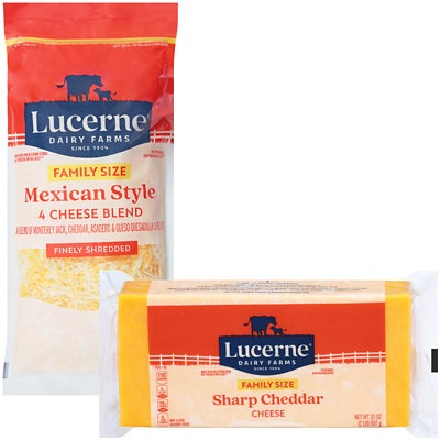 lucerne shredded sliced or chunk cheese Albertsons Coupon