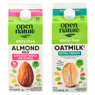 open nature almond or oat milk Albertsons Coupon