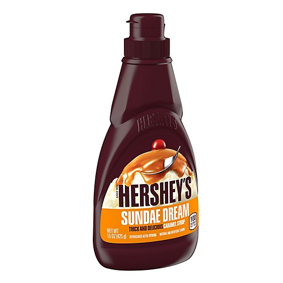 Hersheys Sundae Dream Caramel Syrup Bottle - 15 Oz