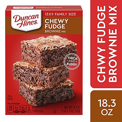 Duncan Hines Chewy Fudge Brownie Mix - 18.3 Oz - Image 1