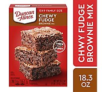 Duncan Hines Brownie Mix Chewy Fudge Brownies Family Size Box - 18.3 Oz