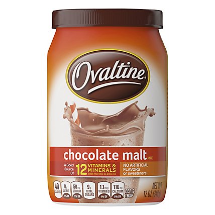 Ovaltine Powder Drink Mix Chocolate Malt - 12 Oz - Image 2