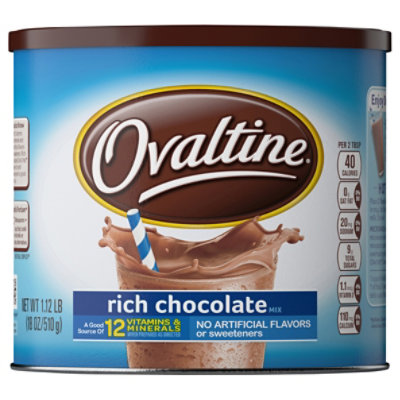 Ovaltine Rich Chocolate Drink Mix Powdered Drink Mix For Hot And Cold Milk Canister - 18 Oz - Image 3