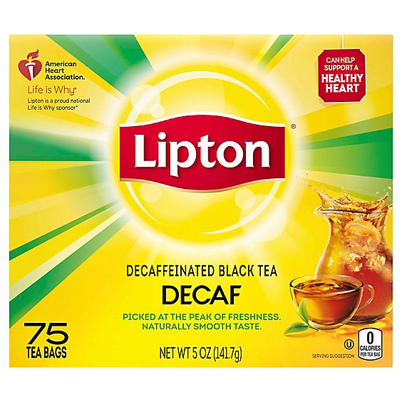 Lipton Tea Decaffeinated Bags - 75 Count