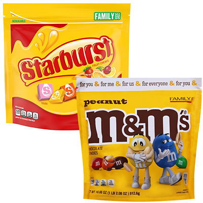 m ms starburst or skittles family size candy Safeway Coupon