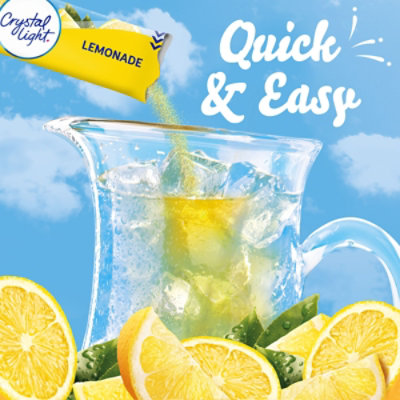 Crystal Light Lemonade Naturally Flavored Powdered Drink Mix Pitcher Packets - 6 Count - Image 3