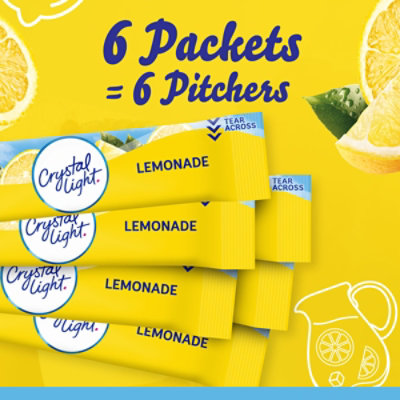 Crystal Light Lemonade Naturally Flavored Powdered Drink Mix Pitcher Packets - 6 Count - Image 5