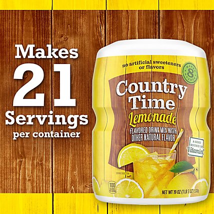 Country Time Lemonade Naturally Flavored Powdered Drink Mix Canister - 19 Oz - Image 7