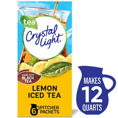 Crystal Light Lemon Iced Tea Naturally Flavored Powdered Drink Mix Pitcher Packets - 6 Count - Image 2