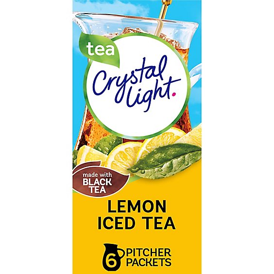 Crystal Light Drink Mix Pitcher Packs Iced Tea Lemon 6 Count - 1.4 Oz