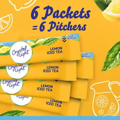 Crystal Light Lemon Iced Tea Naturally Flavored Powdered Drink Mix Pitcher Packets - 6 Count - Image 7