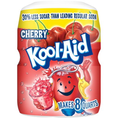 Kool-Aid Sugar-Sweetened Cherry Powdered Soft Drink Mix - 19 Oz