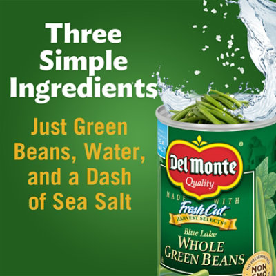 Del Monte Harvest Selects Beans Green Blue Lake Whole with Natural Sea Salt - 14.5 Oz - Image 4