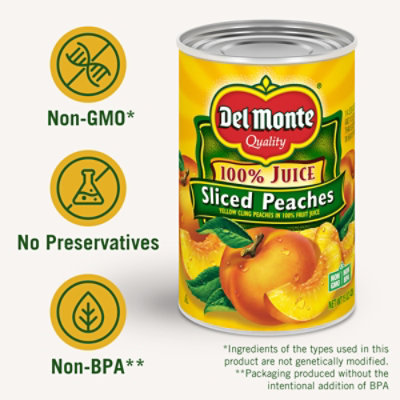 Del Monte Peaches Sliced in 100% Juice - 15 Oz - Image 2