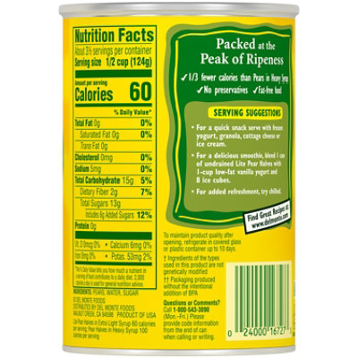 Del Monte Pears Halves in Light Syrup - 15 Oz - Image 3