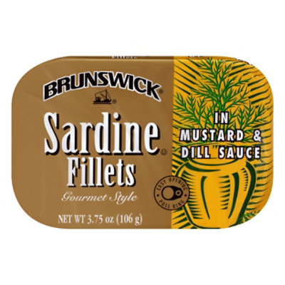 Brunswick Sardines Fillets in Mustard & Dill Sauce - 3.75 Oz - Image 1