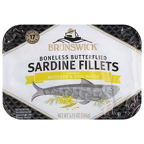 Brunswick Sardines Fillets in Mustard & Dill Sauce - 3.75 Oz