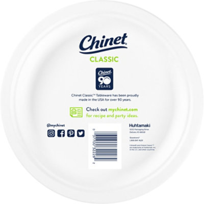 Chinet Plates Paper Dinner Classic White 10 3/8 Inches - 32 Count - Image 4