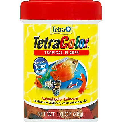 Tetra Fish Food TetraColor Tropical Flakes Natural Color Enhancer Jar - 1 Oz - Image 2