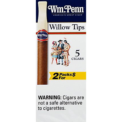 William Penn Willow Tip Cigars - 2-5 Count - Image 2