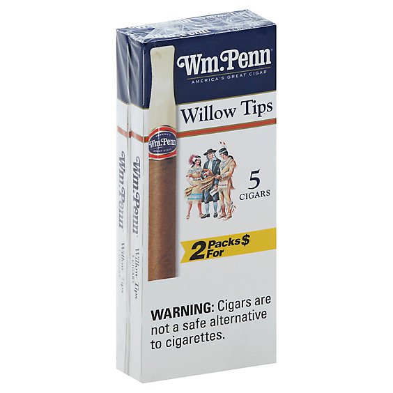 William Penn Willow Tip Cigars - 2-5 Count